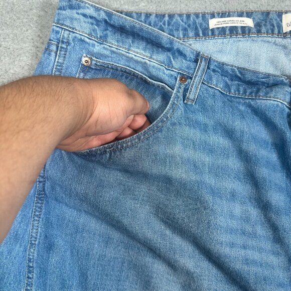 Universal Thread Womens Jeans High Rise Curved Leg Jean Blue Denim Plus Size 26R - Picture 5 of 15